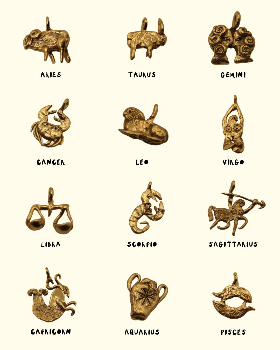 The Zodiac Pendants - Tabby Booth