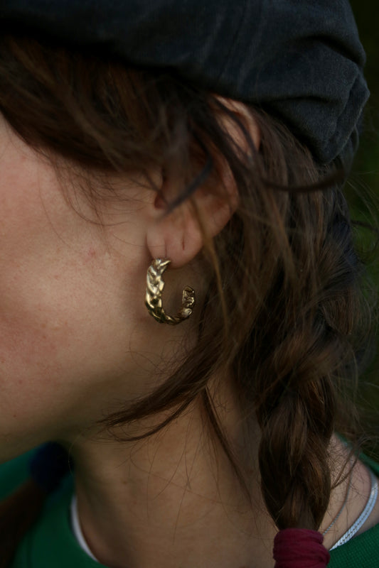 Messy Braid Hoops